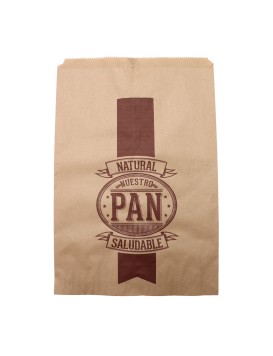 Bolsas Flat Kraft Nuestro Pan #34